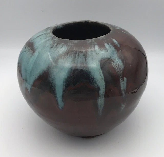 VASE Artistique BOULE en GRÈS Saint Amand en Puisaye École Carriès Eugène LION