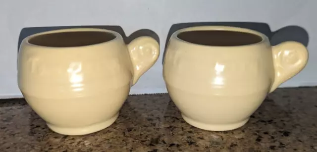 Vintage Vernon Ware MCM Tom & Jerry mug cup set of 2 By Metlox USA Yellow