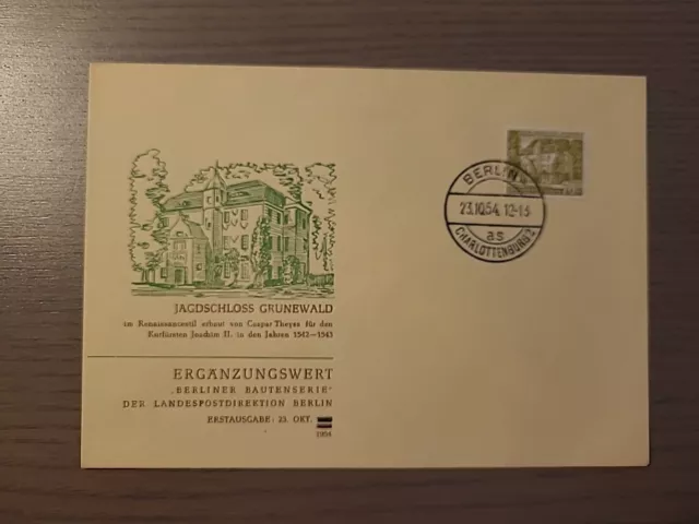 Berlin Mi-Nr. 123 FDC, Freimarke Berliner Bauten III (70 Pf.) auf Schmuck-Brief