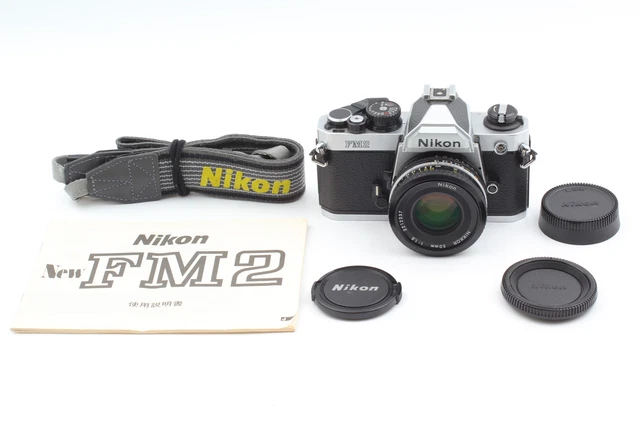 [N MINT] Nikon FM2N New FM2 Silver 35mm SLR Film Camera Ais 50mm F1.8 Lens JAPAN