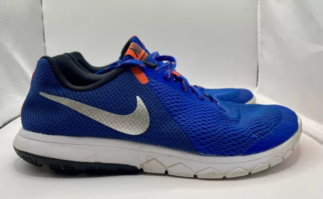 Nike Trainers Size 7 Flex Experience RN 5 Blue And Neon Orange 844514-400 Gym