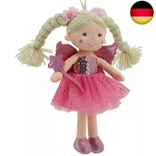 Sweety Toys 11773 Stoffpuppe Fee Plüschtier Prinzessin 30 cm pink