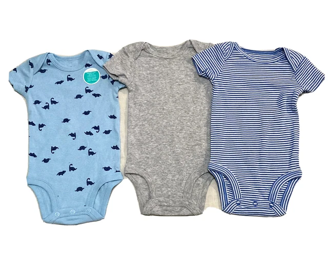 Newborn baby boy Bodysuit, 3pc Infant Romper 0-3 Months Carter's. Short Sleeves