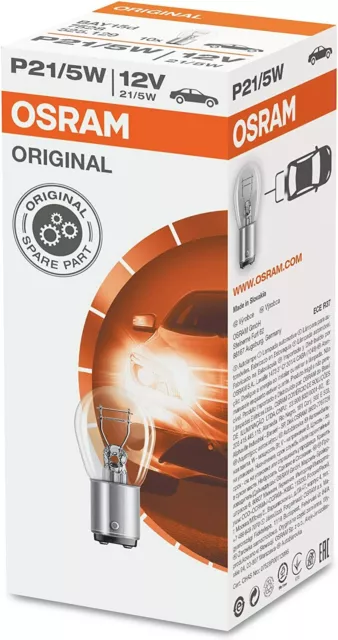 10X GENUINE OSRAM Original 12v P21W/5W (BAY15d lead free) 21W Clear Bulbs  [7528] £10.50 - PicClick UK