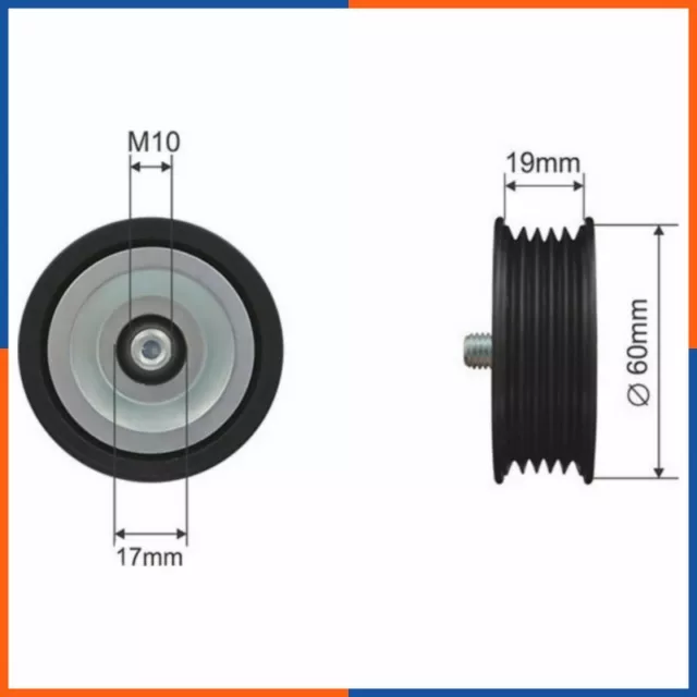 Galet tendeur de courroie d'accessoire pour HYUNDAI | 252872A000, FI13480, 10467