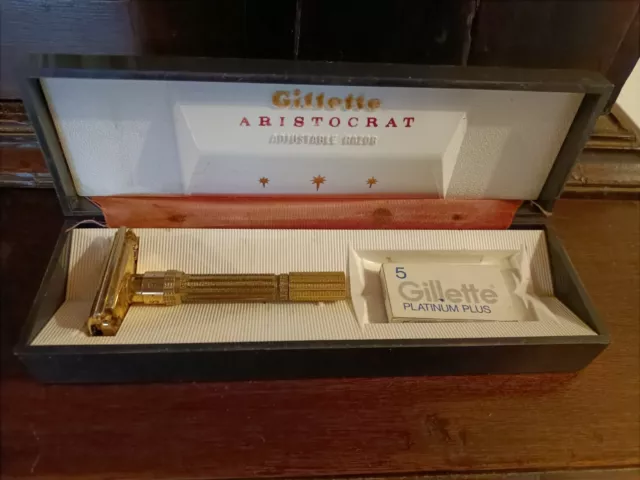 Antico Rasoio Gillette Aristocrat In Scatola Originale Rarità