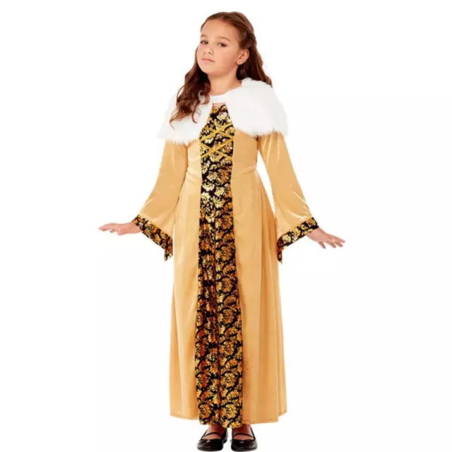 Ragazze Bambini Deluxe Medievale Contessa Costume Principessa World Book Week