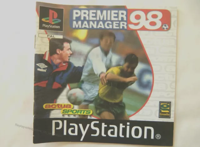 56566 Instruction Booklet - Premier Manager 98 - Sony PS1 Playstation 1 (1998) S