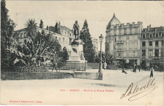 CPA NANCY Statue and Place Thiers (990940)