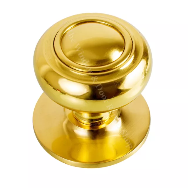 Ring Centre Pull Door Knob Solid Brass Heavy Duty Large 76mm 3" inch Diameter