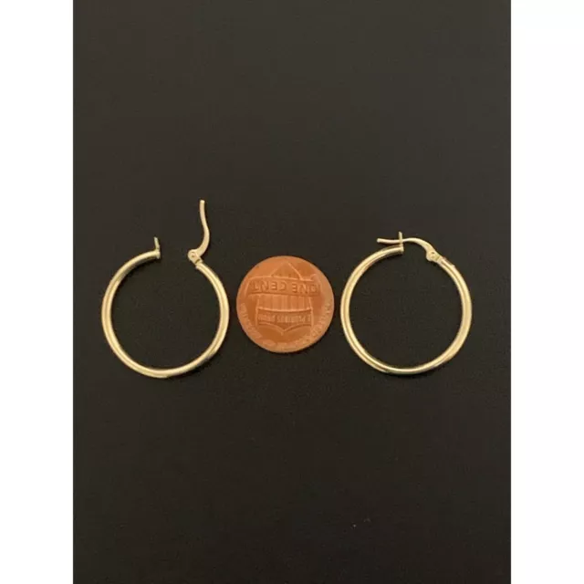18K SAUDI GOLD Earrings Hoops Fine Jewelry 1.60 grams $192.00 - PicClick