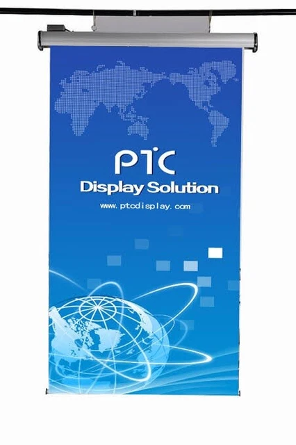 Electric roll banner display