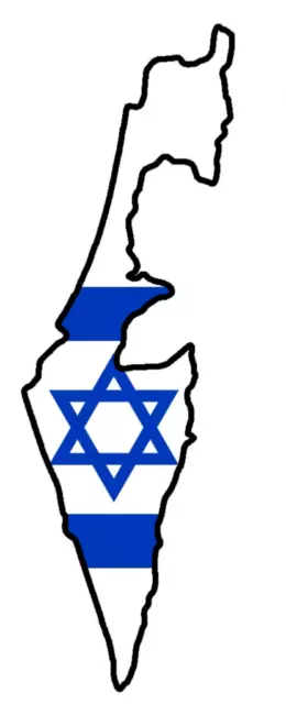 Auto Aufkleber ISRAEL 11x4 cm konturg. Decal Vinyl Sticker die-cut