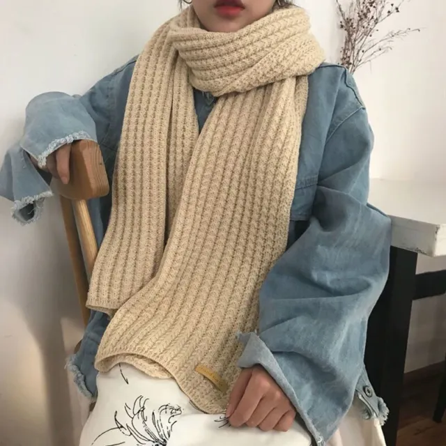Winter Warm Knitted Scarves Long Size Thickened Women Scarf Casual OutdoK_
