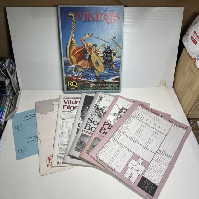 Avalon Hill RuneQuest Vikings 1985 Chaosium Game Y4