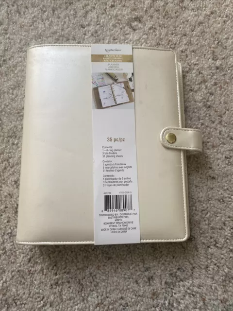 NEW Light Gold Recollections 6 Ring Planner with Inserts
