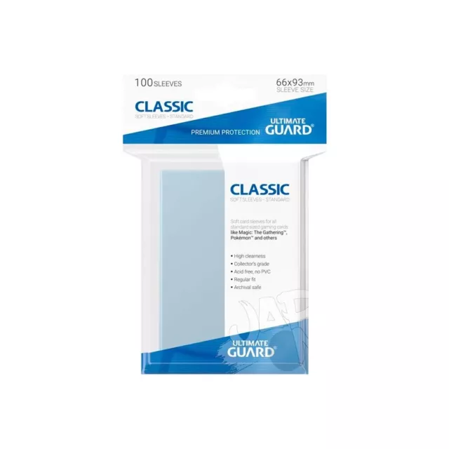 Ultimate Guard Classic Soft Sleeves Standard Size Transparent (100)