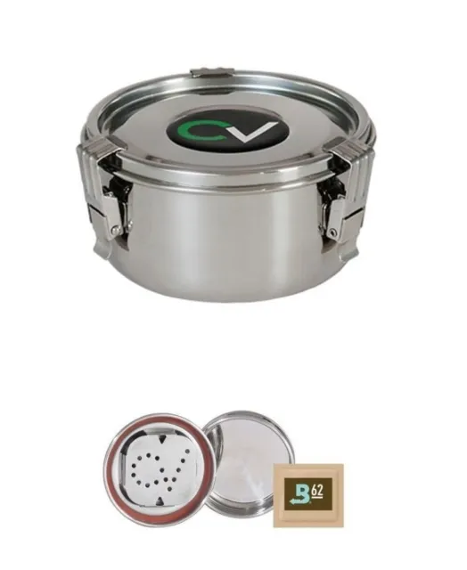 CVault 0,4-Liter-Behälter m.Luftfeuchtigkeitskontrolle f.Pfeifentabak/Kräuter