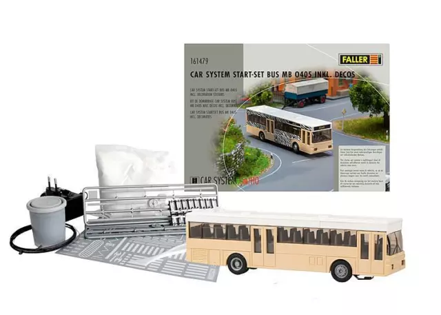FALLER 161479 Gauge H0 Car System Start Set MB O405 Incl. Decos # New IN Boxed