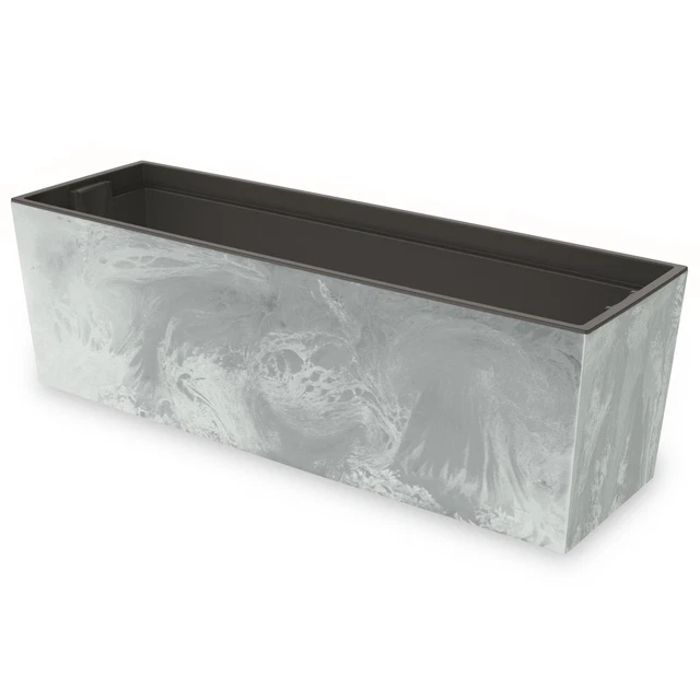 BLUMENKASTEN MIT EINSATZ Blumentopf 77 cm Balkonkasten Betonoptik Beton