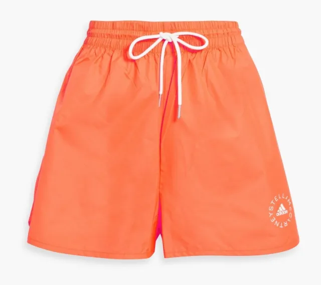Stella Mccartney X Adidas Josie Side-Stripe Shorts, NWT, Size 36 (like M) Orange