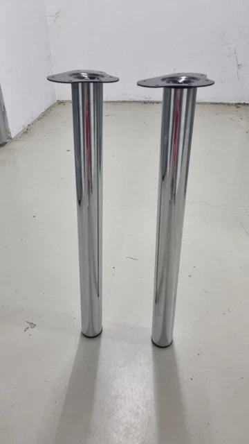 HETTICH TISCHBEINE elegant aus Edelstahl 2x Stk.
