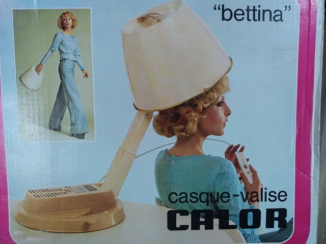 Jouet Ancien Sindy 1970 – Casque Sèche-cheveux Et Siège, Avec Boîte D'origine, Rare !