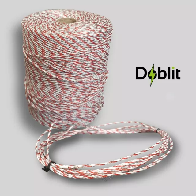 Doblit Electric Fencing Poly Wire 6 or 9 strand Red and White Custom Lengths