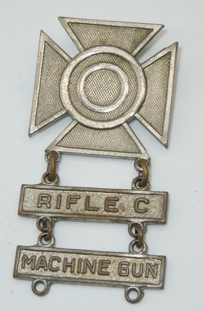 ORIGINAL WWII US Army Rifle C & MG Marksmanship Badge Pin CA3 £7.51 ...
