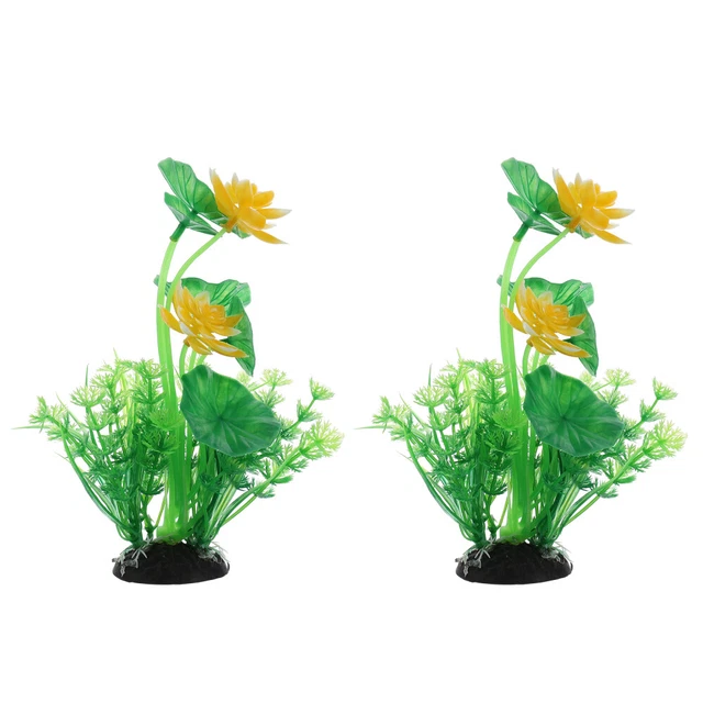 Simulación Loto Decoración Plantas Plásticas Decoraciones 2 PIEZAS