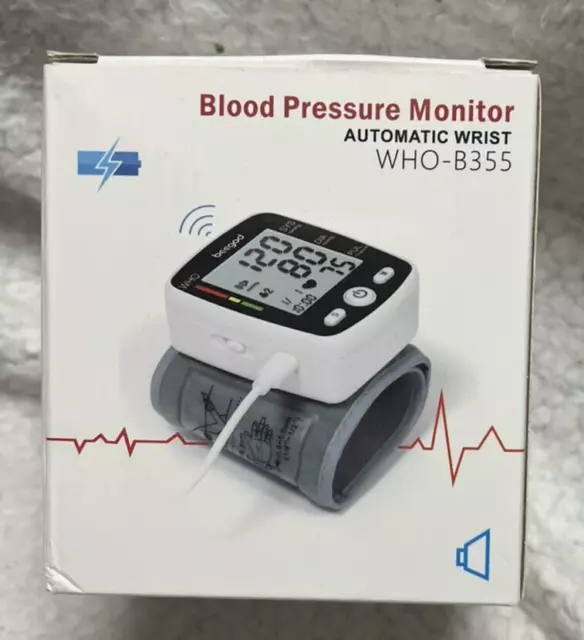 Monitor automático de presión arterial de muñeca WHO-B355 caja abierta