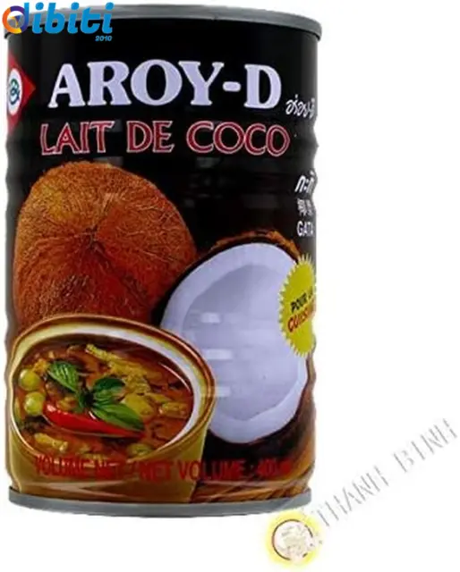 Latte di cocco per cucinare AROY-D 400ml Thailandia - Confezione da 6 pz