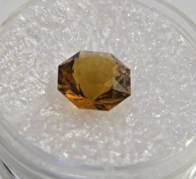 " AWESOME  SPECIAL "  Australian Natural Rare Faceted Amber Opal 1.39ct Gemstone