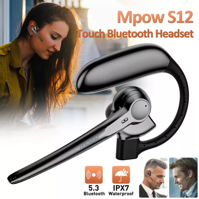 Mpow S12 Wireless Headphone Single Earpiece Earphone Bluetooth Trucker Earbuds