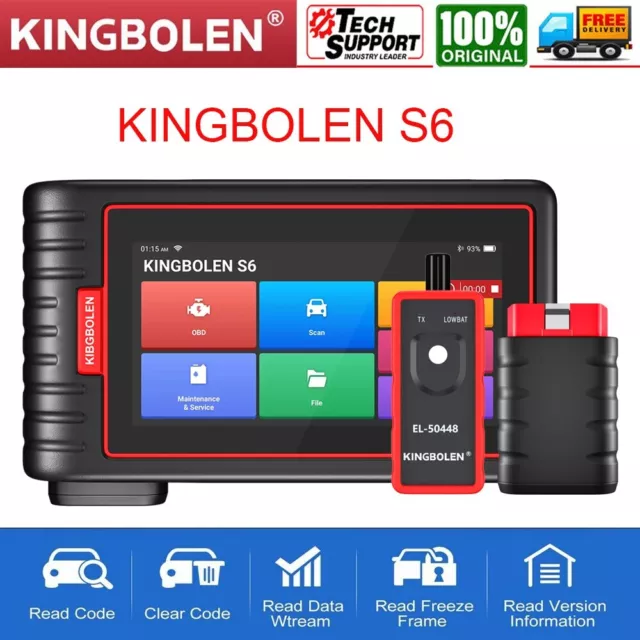 KINGBOLEN S6 Car OBD2 Scanner Code Reader Engine TPMS Diagnostic Tool 28 Reset