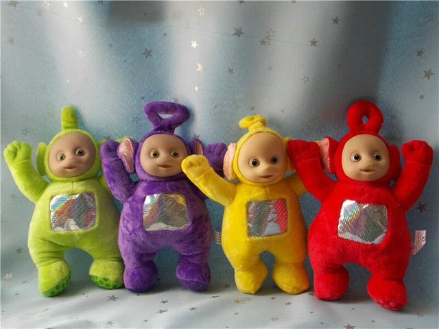 LOT DE 4 peluches Teletubbies Po, Dipsy, Laa Laa et Tinky Winky 10