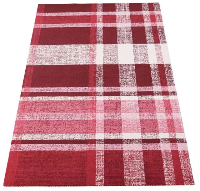 Tapis 100% Laine Rouge Beige 160x230 CM Tapis D'Orient Touffeté à la Main HT350