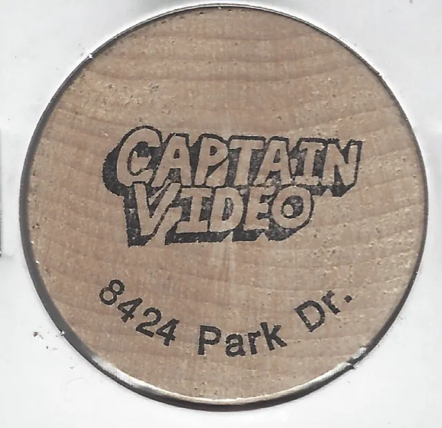 CAPTAIN VIDEO, 3 Movies For the Price of 2, Token/Coin/Chip, Wooden Nickel