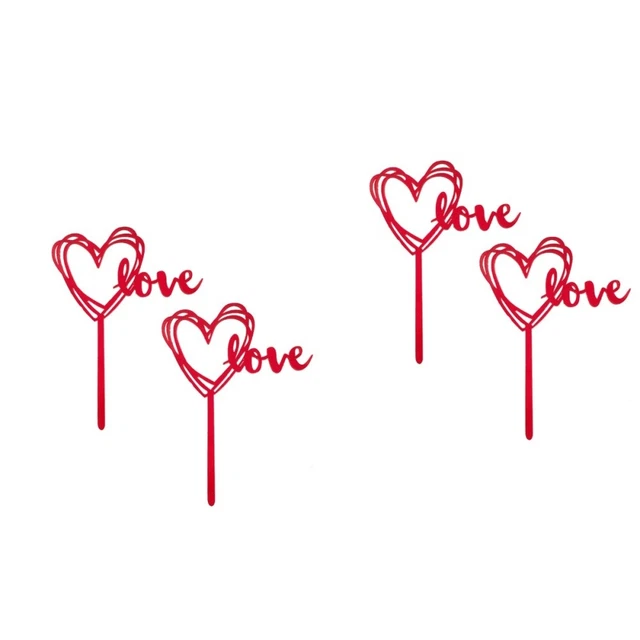20 Pcs Cake Decorations Valentines Day Banquet Ingredients Mini