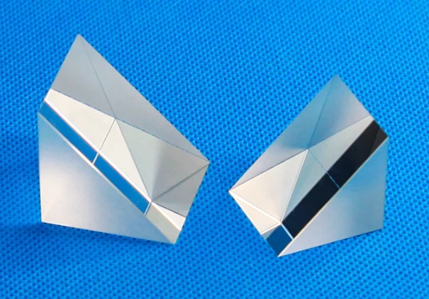 2pcs 5x5x5mm K9 Optical Glass Triangular Right Angle Prism for Research