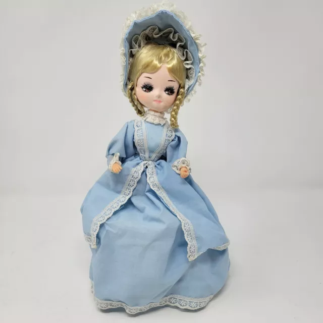 Retro Big Eyed Anime Vintage Bradley Pose Boudoir Doll Korea Blue Dress G1