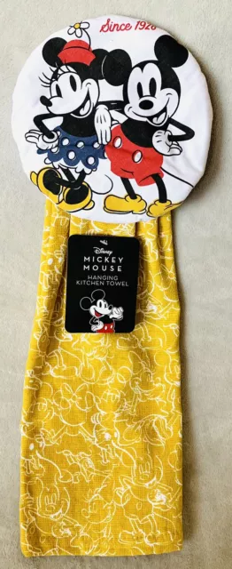 NEW Disney Mickey and Minnie Mouse Hanging Kitchen Dish Towel