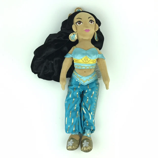 DISNEY STORE ALADDIN Princess Jasmine 15" Inch Stuffed Plush Doll Toy