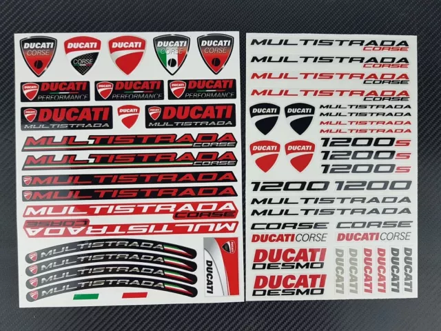 motorcycle bike decals fairing stickers Laminated Ducati Multistrada 1200 1200s