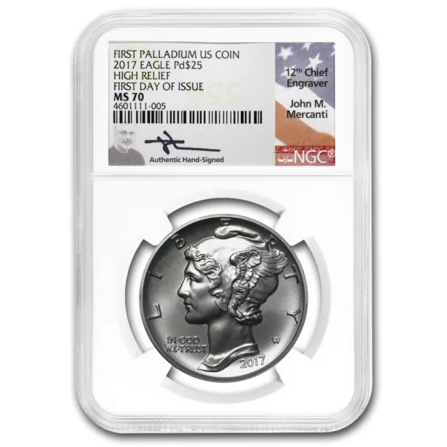 2017 1 oz American Palladium Eagle MS-70 NGC (FDI - Mercanti)