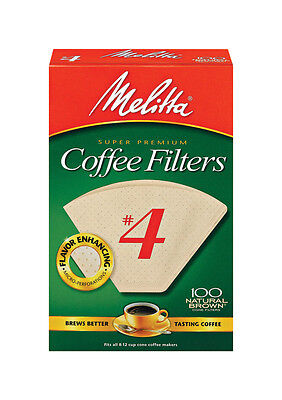 set da 200 Filtro da caffè taglia 4 filtri da caffè 4 in carta conica tazza da 8 a 12 filtri di carta naturale non sbiancata per versare sopra il gocciolatore del caffè e macchina da caffè 