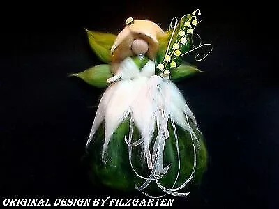 *FILZGARTEN* MAIGLÖCKCHEN-FEE ELFE Jahreszeitentisch MÄRCHENWOLLE DEKO WALDORF