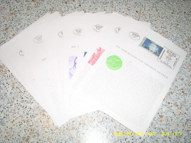 Österreich herrlicher Posten von 32 verschiedene ETB aus Jahrgang 1997