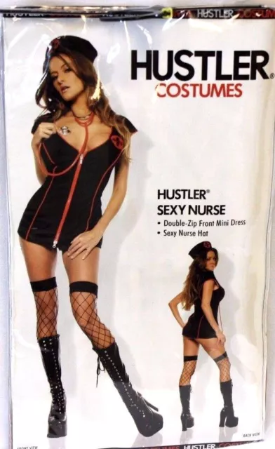 Womens Hustler Sexy Nurse Adult Dress Up Halloween Costume