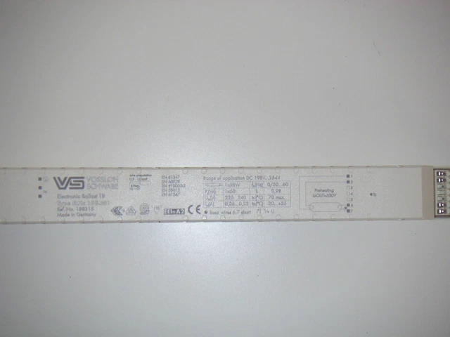 Alimentatore Elettronico Vossloh Schwabe T8 EVG 1x18W/36W ELXc Watt 136.2007 – Nuovo, No Confezione
